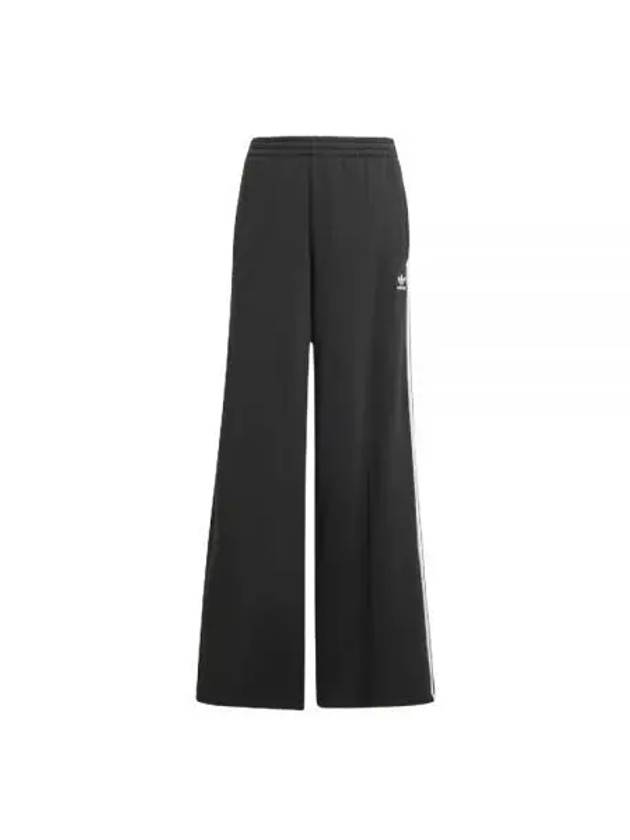 3S Loose French Terry Wide Leg Pants Black KR Women - ADIDAS - BALAAN 1