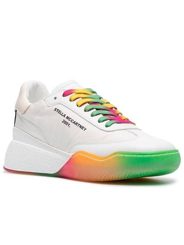 loop lace-up rainbow low-top sneakers white - STELLA MCCARTNEY - BALAAN.