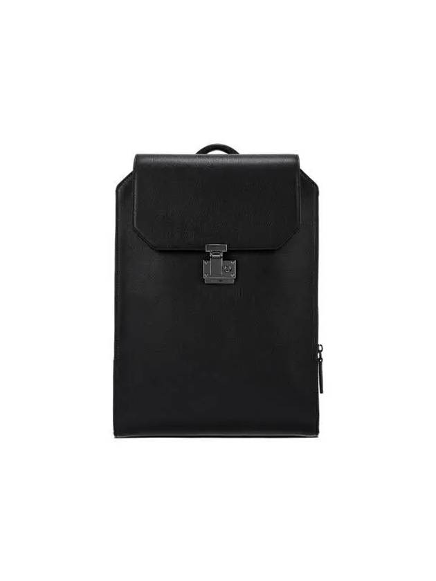 Men s Pushlock Closure Square Backpack Black - EMPORIO ARMANI - BALAAN 1