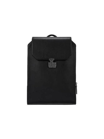 Men s Pushlock Closure Square Backpack Black - EMPORIO ARMANI - BALAAN 1