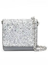 Glitter Micro Chain Link Leather Half Wallet Silver - MAISON MARGIELA - BALAAN 2