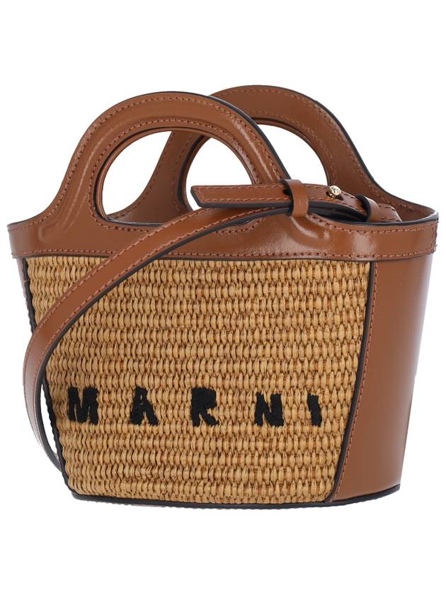 Rattan Micro Tropicalia Cross Bag Brown - MARNI - BALAAN 3