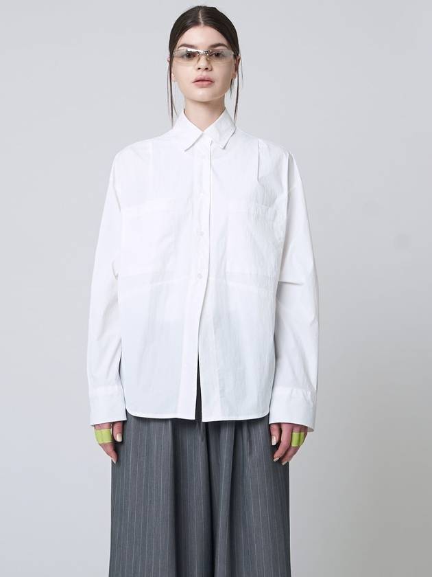 AW41SH05 Chin Volume Wind Shirt_White - ATHPLATFORM - BALAAN 2