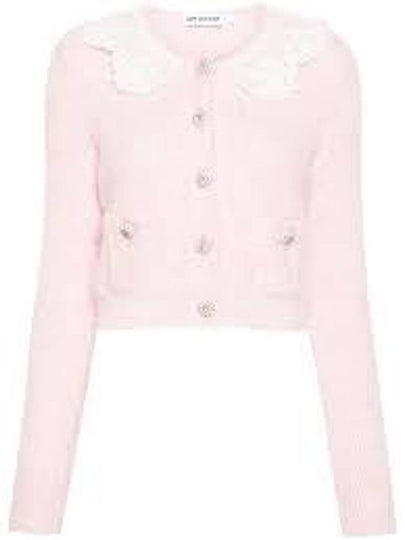 Women's Fluffy Rib Knit Cardigan Pink - SELF PORTRAIT - BALAAN 2