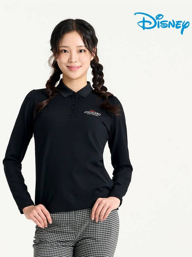 Women s collar pattern t shirt DL4LTS090 - DISNEY GOLF - BALAAN 1