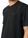 Face Logo Crew Neck Short Sleeve T-Shirt Black - ACNE STUDIOS - BALAAN 7