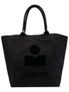 Yenky Logo Tote Bag Black - ISABEL MARANT - BALAAN 4