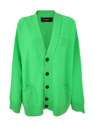 Cardigan S75HA1169 S18173 910 GREEN FLUO - DSQUARED2 - BALAAN 1