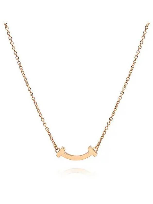 Smile Pendant Micro Necklace Rose Gold - TIFFANY & CO. - BALAAN 2