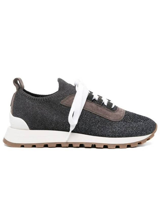 Monile Knit Low Top Sneakers Black - BRUNELLO CUCINELLI - BALAAN.