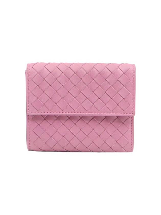 Pink Intrecciato VN 3 fold folder wallet - BOTTEGA VENETA - BALAAN 1