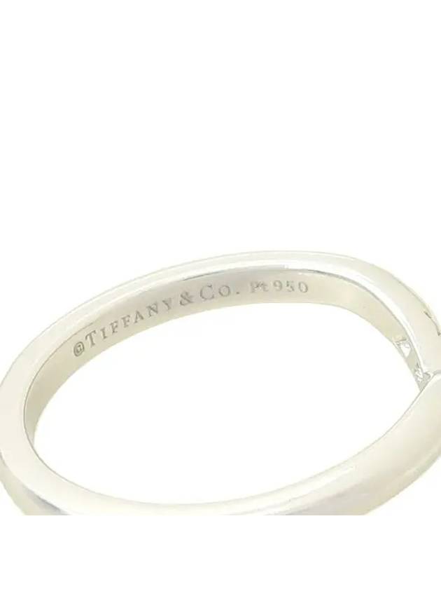 Tiffany PT950 Platinum 5 Point Diamond Soloist V Ring No 9 - TIFFANY & CO. - BALAAN 3