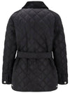 Diamond Quilted Nylon Jacket Black - BURBERRY - BALAAN 4