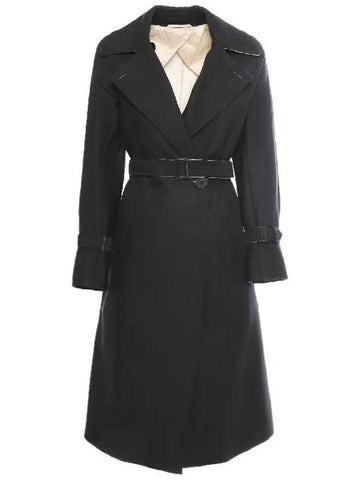 MAGGIO Belted Trench Coat Black 2360210237 003 - MAX MARA - BALAAN 1