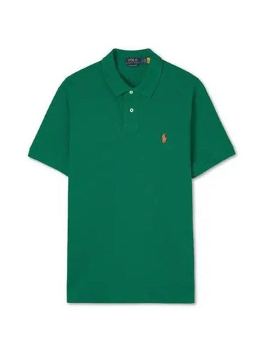 30 reward points custom slim fit mesh polo shirt green - POLO RALPH LAUREN - BALAAN 1