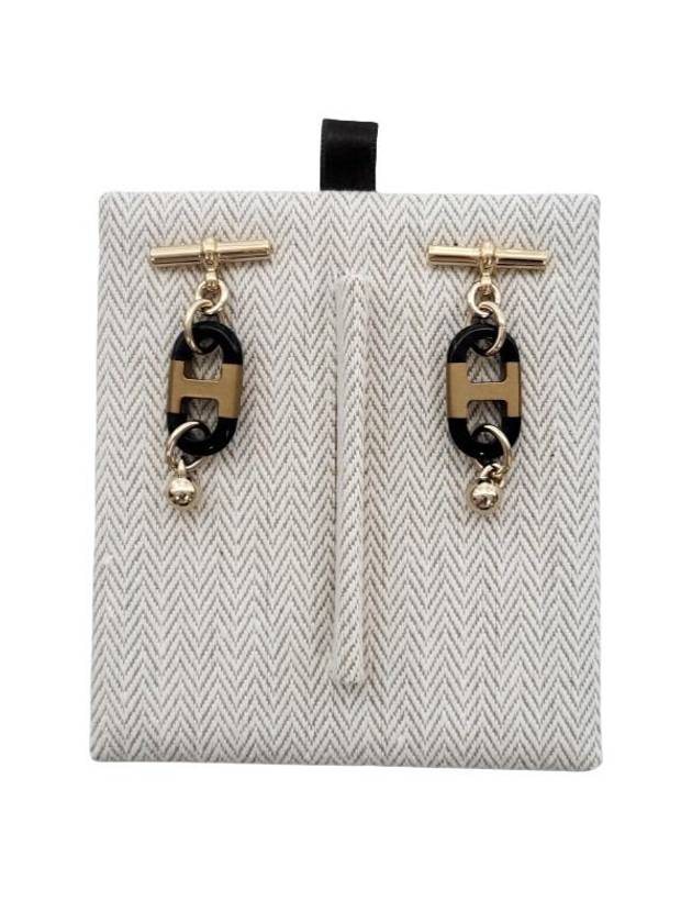 Hermes sur Mer earrings small model noir - HERMES - BALAAN 1