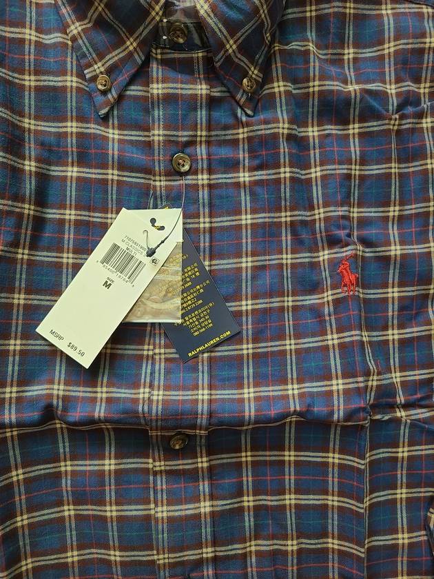 Classic Fit Plaid Twill Long Sleeve Shirt Navy - POLO RALPH LAUREN - BALAAN 9