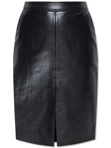 Anine Bing Leather Skirt Tyra, Women's, Black - ANINE BING - BALAAN 1