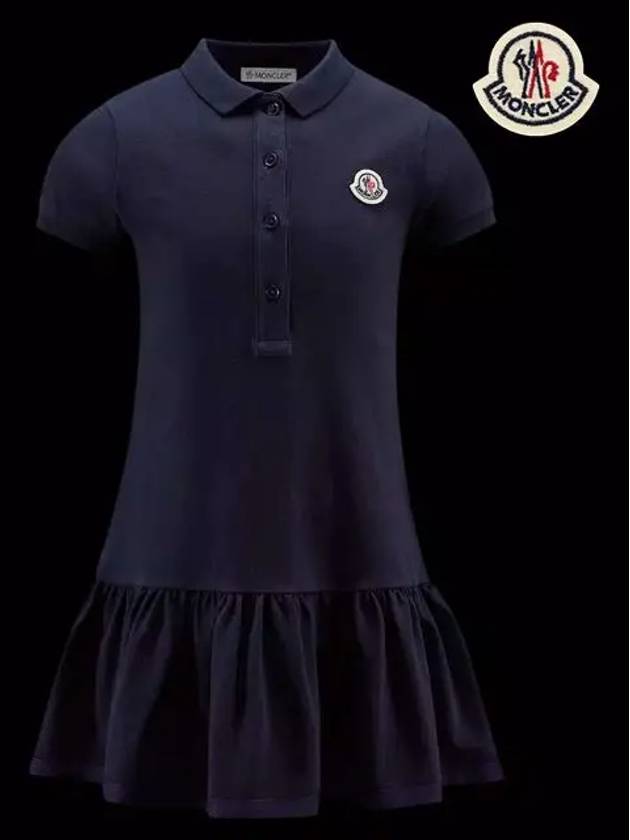 Kids Polo Shirt Dress One Piece Deep Navy 8I00011 8496F 773 8A 10A - MONCLER - BALAAN 2