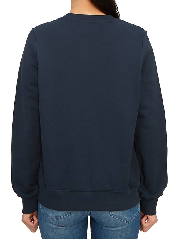 Women's TINa Logo Sweat Sweatshirt Navy - A.P.C. - BALAAN 4