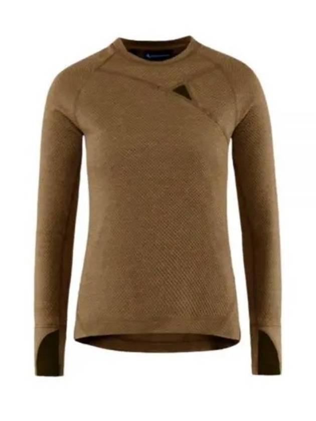 Women's Huge Crew Neck Long Sleeve T-Shirt Olive - KLATTERMUSEN - BALAAN 2