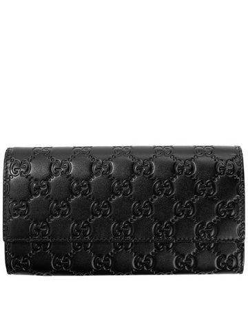 Signature Long Wallet Black - GUCCI - BALAAN 1