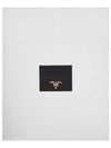 Metal Logo Saffiano Card Wallet Black - PRADA - BALAAN 2