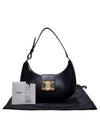 Celine 114493DGQ 38NO Black Calfskin Triomphe Medium Abba Shoulder Bag - CELINE - BALAAN 10