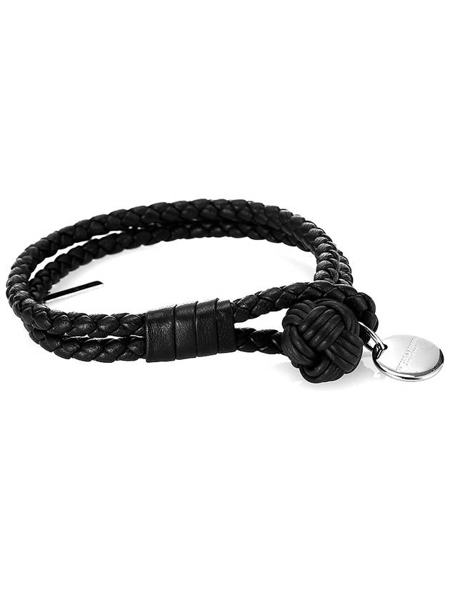 Intrecciato Double Weaving Bracelet Black - BOTTEGA VENETA - BALAAN 3