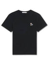 Fox Logo Patch Short Sleeve T-Shirt Black - MAISON KITSUNE - BALAAN 2