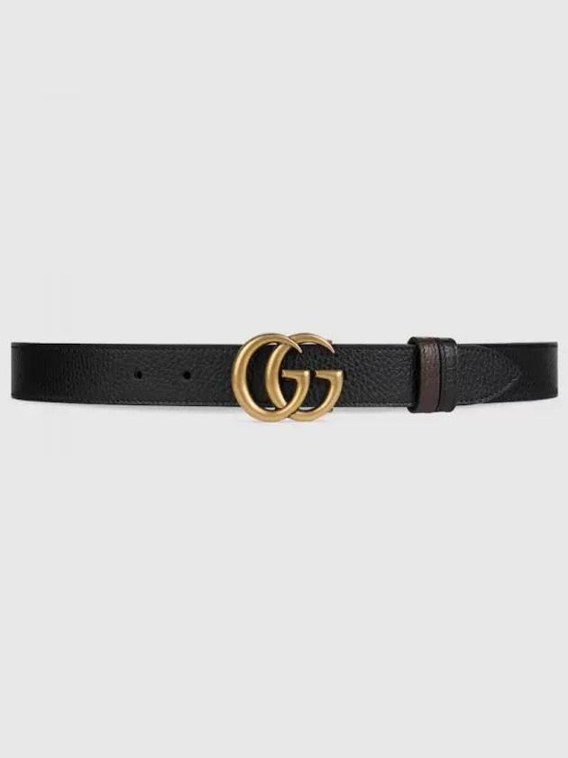 Double G Buckle Reversible Belt Black - GUCCI - BALAAN 2