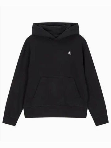 JEANS Women s Black Archive Relaxed Fit CK Small Logo Brushed Hoodie 40WH100 BAE - CALVIN KLEIN - BALAAN 1