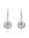 Una Drop Crystal Pierced Earrings Silver - SWAROVSKI - BALAAN 2