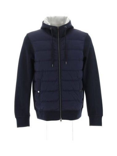 Light Down Hooded Jacket Navy - HERNO - BALAAN 1