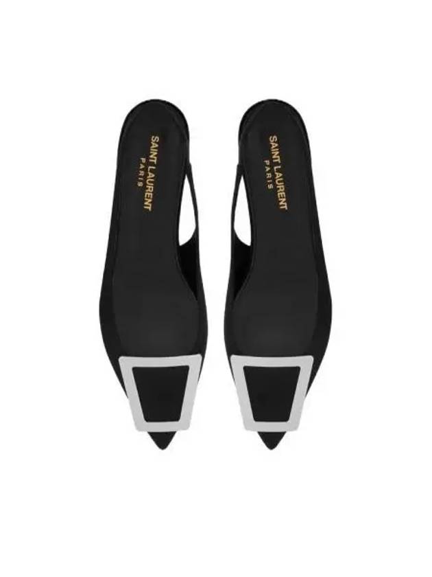 Women's Maxine Slingback Flats Black - SAINT LAURENT - BALAAN 2