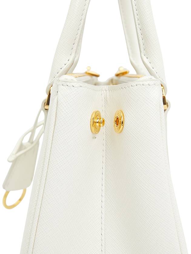 Galleria Saffiano Leather Small Tote Bag White - PRADA - BALAAN 11