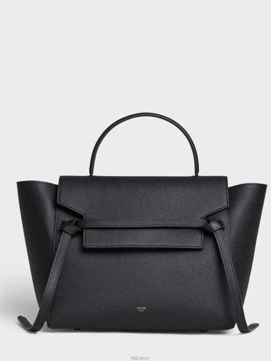 Mini Belt Tote Bag Black - CELINE - BALAAN 2