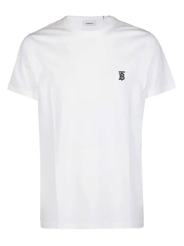 Monogram Logo Cotton Short Sleeve T-Shirt White - BURBERRY - BALAAN 1