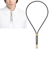 La Medusa Braided Leather Necklace Black - VERSACE - BALAAN 2