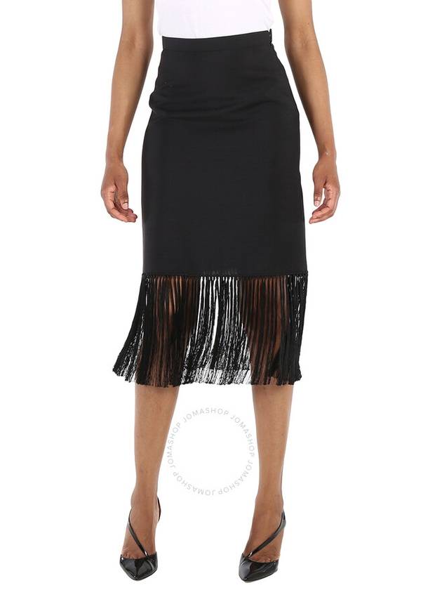 Tassel Fringe Hem H-Line Skirt - BURBERRY - BALAAN 2