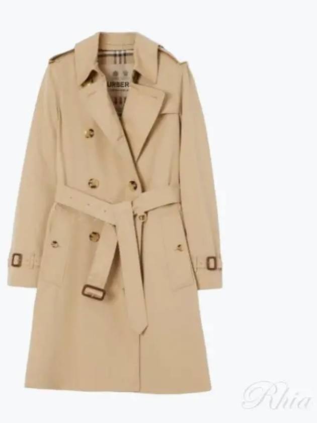 Women's Mid-Length Kensington Heritage Trench Coat Beige - BURBERRY - BALAAN 2