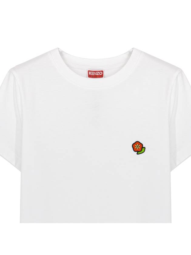 Pop Embroidered Short Sleeve T-Shirt White - KENZO - BALAAN 3