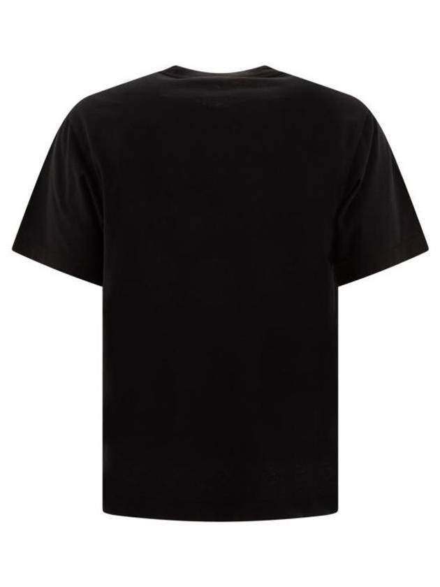 Embroidered Logo Cotton Short Sleeve T-Shirt Black - BURBERRY - BALAAN 3