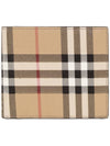 Check Pattern Half Halfwallet Beige - BURBERRY - BALAAN 1