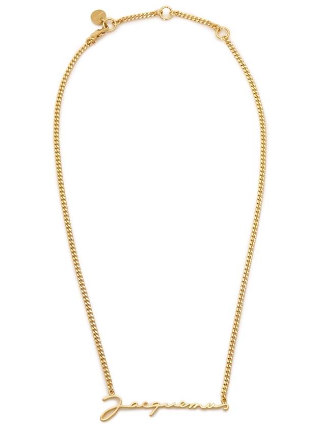 La Chain Signature Logo Chain Necklace Gold - JACQUEMUS - BALAAN 4