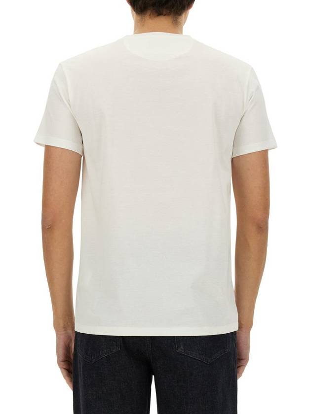 Embroidered Logo Short Sleeve T-Shirt White - FENDI - BALAAN 4