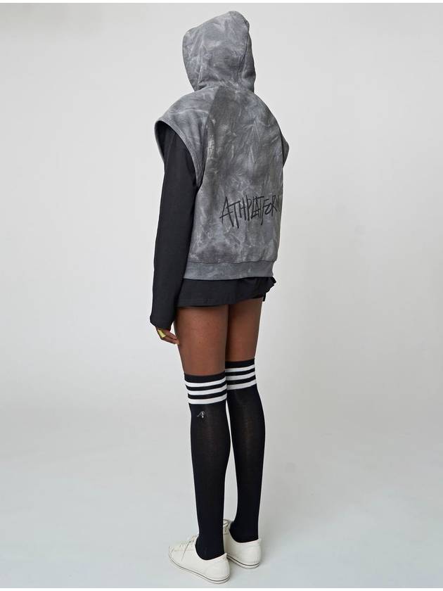 Tie Dying Lettering Hooded Top Grey - ATHPLATFORM - BALAAN 7