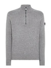 BRAILLE half zip up knit gray - PEUTEREY - BALAAN 1