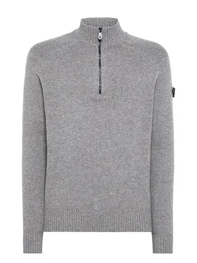 BRAILLE half zip up knit gray - PEUTEREY - BALAAN 1