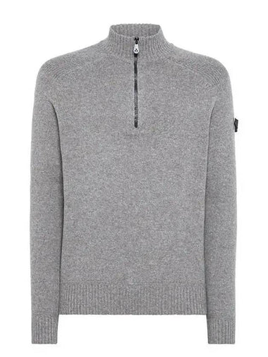 BRAILLE half zip up knit gray - PEUTEREY - BALAAN 1